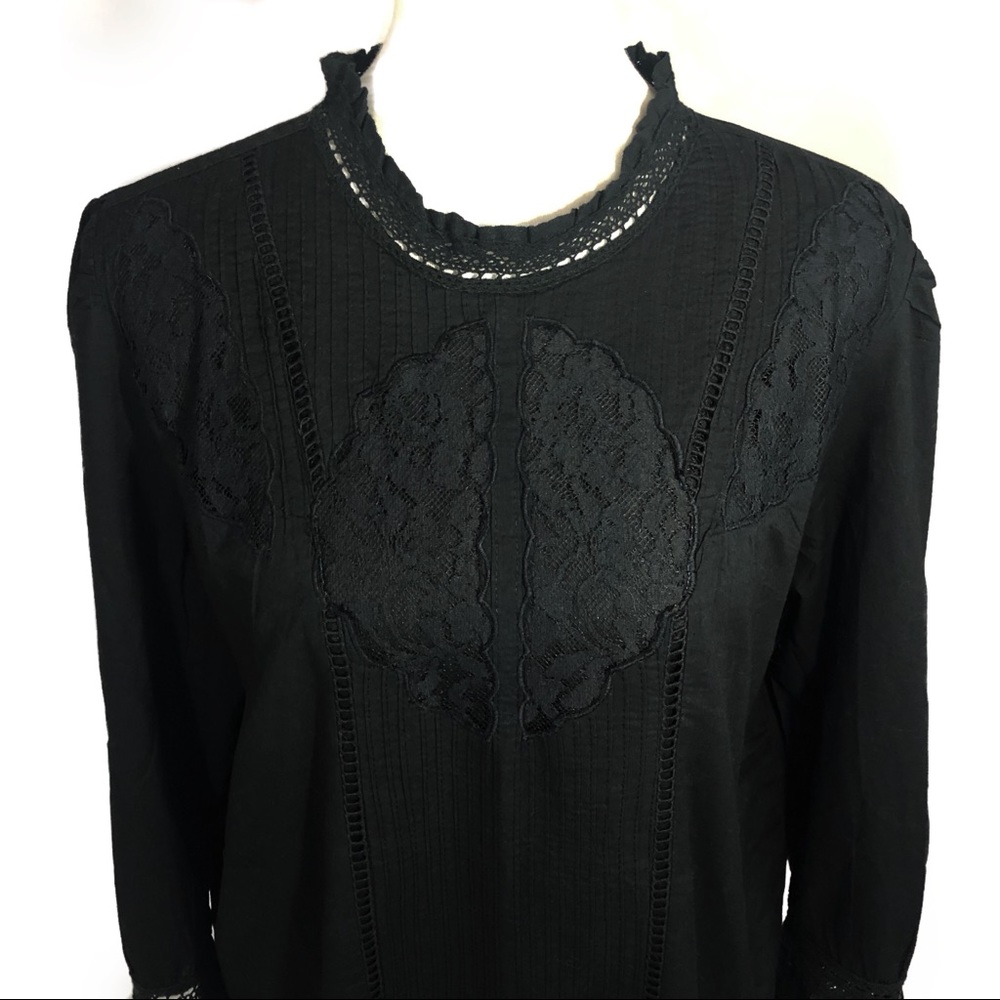 🔴SOLD🔴Anthropologie Farm Rio Black Dress L - Picture 3 of 13